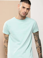 Difference Of Opinion Men's Light Blue Plain T-Shirt