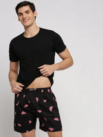 Men Black Printed Boxer-AM-131-15-Black