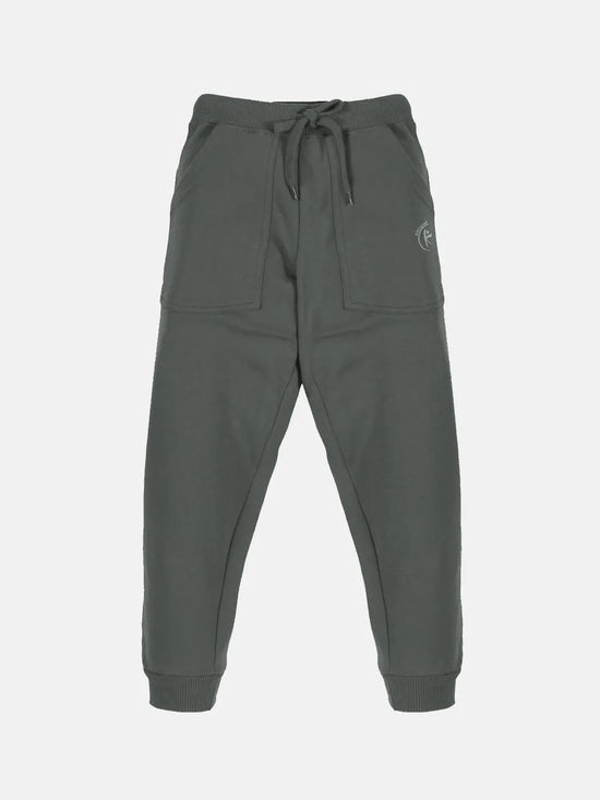 Solid Fleece Track Pant-AW23BTP014058