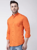 Hangup Men Slim Solid Shirts-BenOrangeShirt