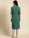 Women's Green Solid Straight Kurta-NJ-1078236-Green