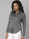 Women Black Polka Dots Shirt-AE-333845-Black