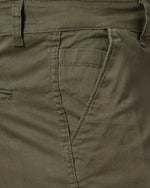 Solid Stretchable Shorts with 6 pockets-Green