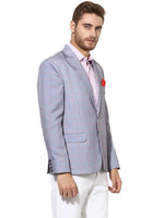 Hangup Men Standard Checkered Men Formalwear-D2CheckBlazer