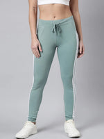 Women Solid Slim Fit Sea Green Track Pant-AF-1612-Seagreen