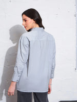 Women Grey Poplin Shirt