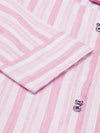 Women's Pink Striped Straight Kurta-SKC-3351-Pink