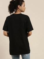 Dillinger Black Solid Oversized T-Shirt