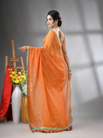 Orange Mul Cotton Soft Saree With Gota Patti Borders-MA62MCT33880010