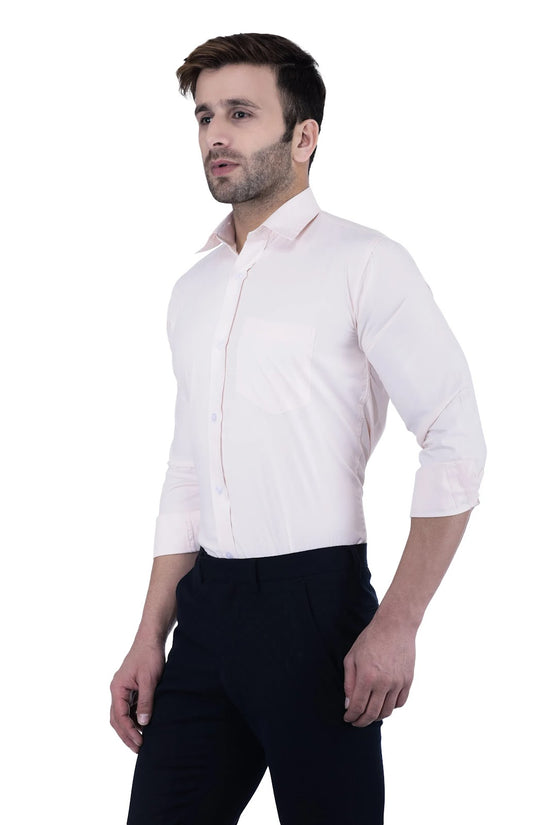 Hangup Men Standard Solid Shirts-SolidC3BPink