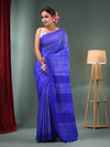 Royal Blue  Matka Handwoven Saree With Shibori Print-MA50MT062200058