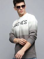 Men Grey Colourblock Casual Sweatshirt-BP-1416-Grey