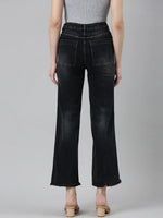 Women Charcoal Solid Mom Fit Denim Jeans-IM-10247-Charcoal