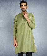 Hangup Men Standard Solid Men's Indian Wear-ST07932_Olv_RubyLKurta