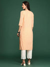 Women's Orange Solid Straight Kurta-SKC-793-Orange