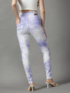 Women's Blue Solid Skinny Fit Denim Jeans-GZ-5138-Blue