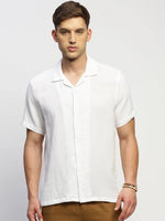 Men White Solid Shirt-LAVINIA-1635-White