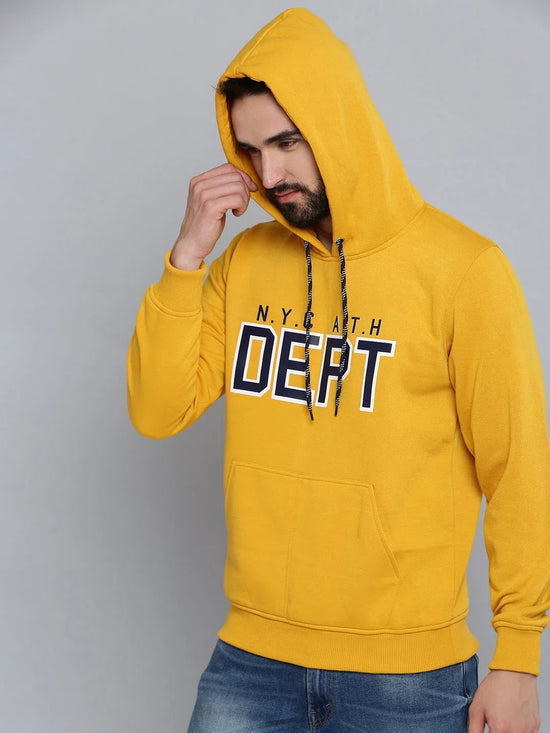 Men Yellow Solid Sweatshirt-S-407-Yellow