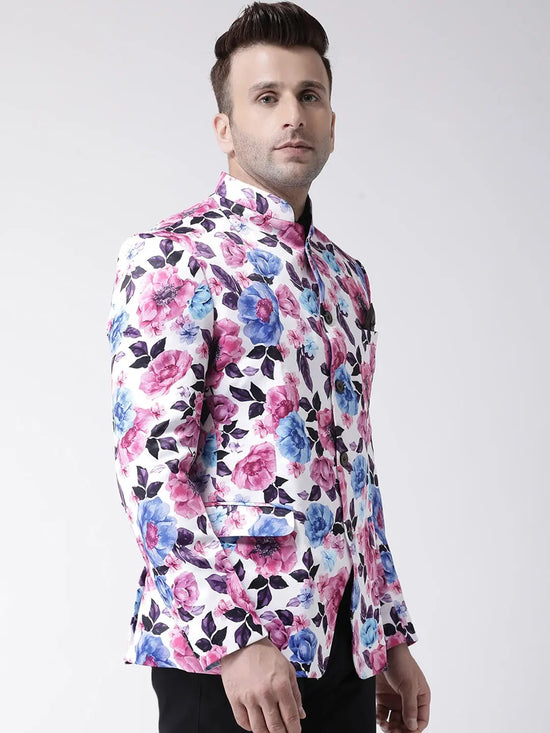 Hangup Men Standard Printed Men Formalwear-D126_5Button_Blazer