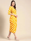 Overlap Midi Dress in Yellow