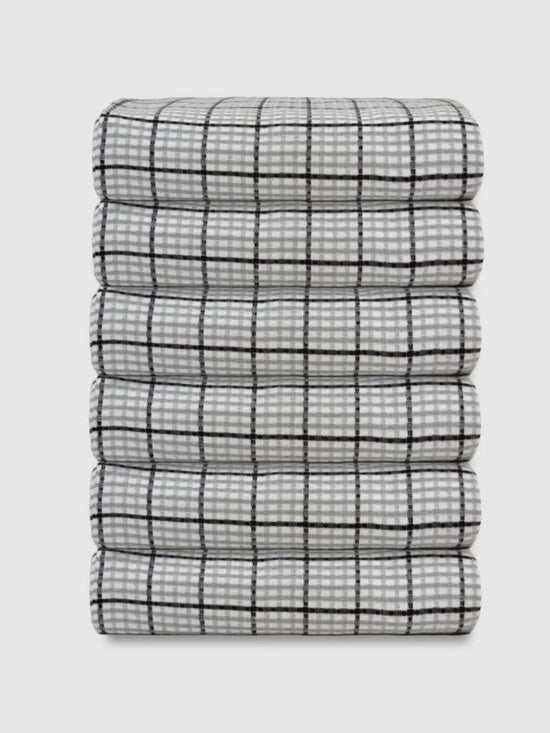 Athom Living Premium  Bath Towel 75 x 150 cm Pack of 6 Waffle Towel,Ultra Absorbent, Quick Dry, and Durable - Ideal for Spa, Gym, and Everyday Use, Grey color-ATZ-BT-7E-C6