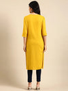 Women's Yellow Printed Straight Kurta-NJ-3159228-Yellow