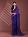 Purple Pure Cotton Soft Saree With Sequined Work-MA59CT06510034