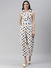 Women's Off white Printed Jumpsuit-AE-9999-Offwhite