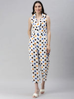 Women's Off white Printed Jumpsuit-AE-9999-Offwhite