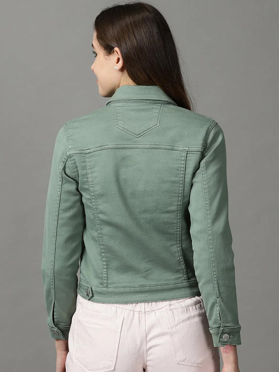 Women's Sea Green Solid Open Front Jacket-LT-JKT-22130-Seagreen