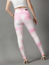 Women's Pink Solid Skinny Fit Denim Jeans-GZ-5138-Pink