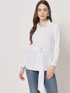 White Shirt with Belt Detail