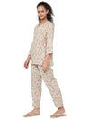 Smarty Pants Women's Cotton Pastel Peach Floral Print Night Suit-SMNSP-814B-S