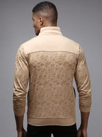 Men Beige Printed Sweatshirt-OTSS-30-Beige