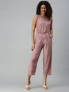 Women's Purple Geometrical Jumpsuit-AE-9890-Mauve