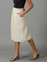 Women's Beige Solid Culottes-AE-1117-Beige