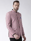 Hangup Men Standard Printed Men Formalwear-D575ButtonBlazer