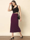 Straight Fit Slit Skirt