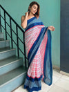 Saree Mall Women's Cotton White Printed Designer Saree With Blouse Piece-MINAXI1502