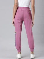 Women Mauve Solid Track Pant-AF-1812-Mauve