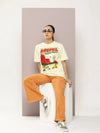 Dillinger Off White Graphic Oversized T-Shirt-WMNCR499WWHT-XS