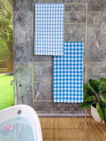 Athom Living Premium Gamcha Bath Towel 65 x 135 cm Pack of 2 Multicolored checkered-ATZ-BT-1A-1F