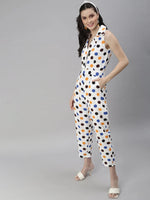 Women's Off white Printed Jumpsuit-AE-9999-Offwhite