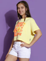 Lil Tomatoes Girls Cotton Crop Top-GGT-S24-1483_LEMON_28