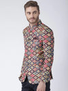 Hangup Men Standard Printed Men Formalwear-D475ButtonBlazer