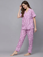 Women's Floral Printed Rayon Night Suit