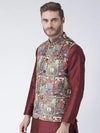 Hangup Men Standard Printed Men's Indian Wear-55APrintedNehru