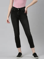 Women Grey Solid Regular Fit Denim Jeans-GZ-5540-2-Grey