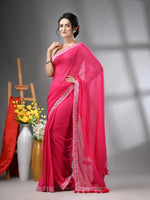 Pink Mul Cotton Soft Saree With Embroidered Borders-MA62MCT33990001