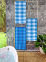 Athom Living Premium Gamcha Bath Towel 65 x 135 cm Pack of 3 Multicolored checkered-ATZ-BT-1F-1F-1G